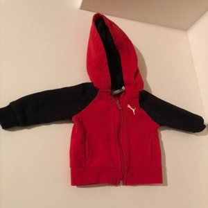 PUMA Baby Infant Jacket Red/Black Size 0-3 Months